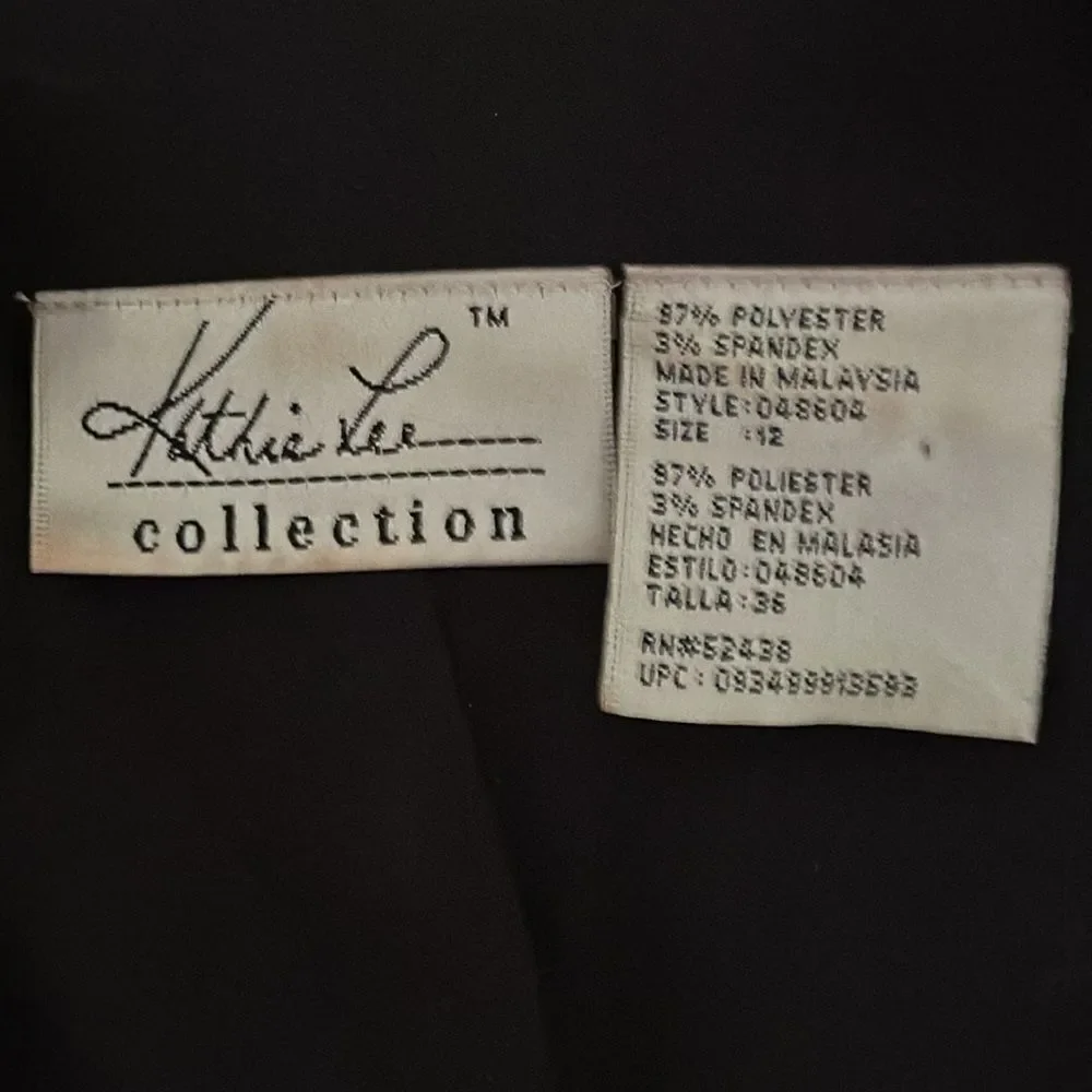 Kathie Lee Collection Vintage Women's Long Sleeve Red/Black Blouse Size 12